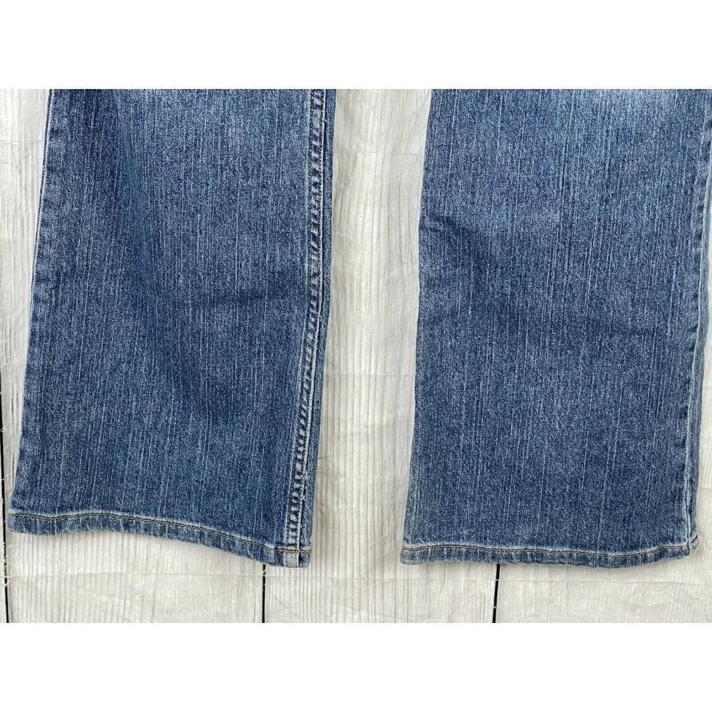 Liz Lange Maternity Blue Jeans Size 8 Stretch Boot Cut Elastic Tummy Panel